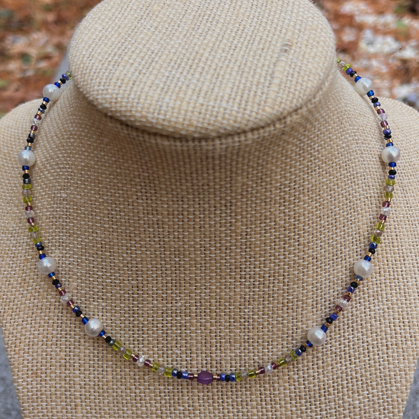 Starlit Pearl Beaded Necklace | Celestial Inspired | Gold Filled