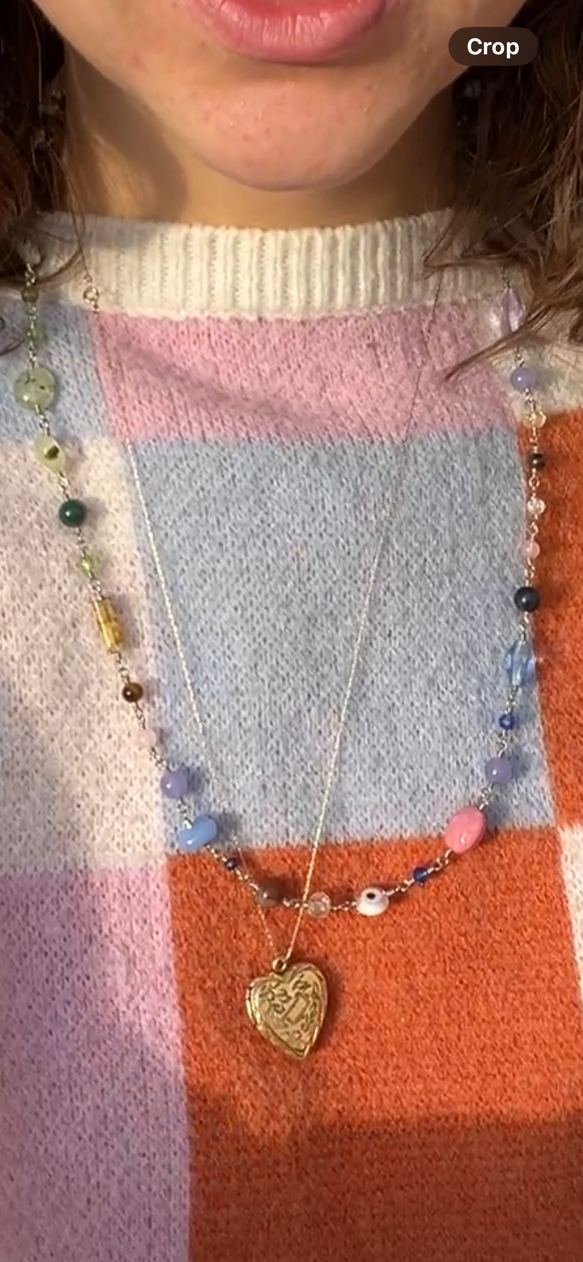 Celestial Evil Eye Beaded Necklace | Stainless Steel Wire | One of a Kind